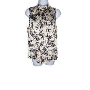 SHEIN Bizwear‎ Women's Sleeveless Mock Neck Blouse – Floral Print, Size Medium
